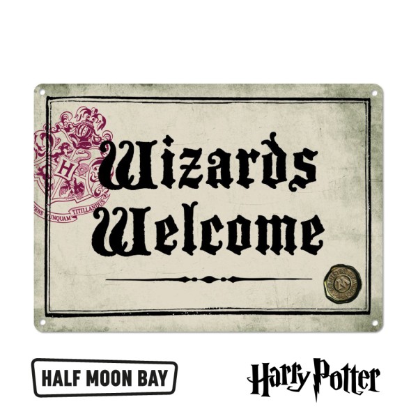 HARRY POTTER - Metal Sign Harry Potter Wizards Welcome SSA5HP18 1